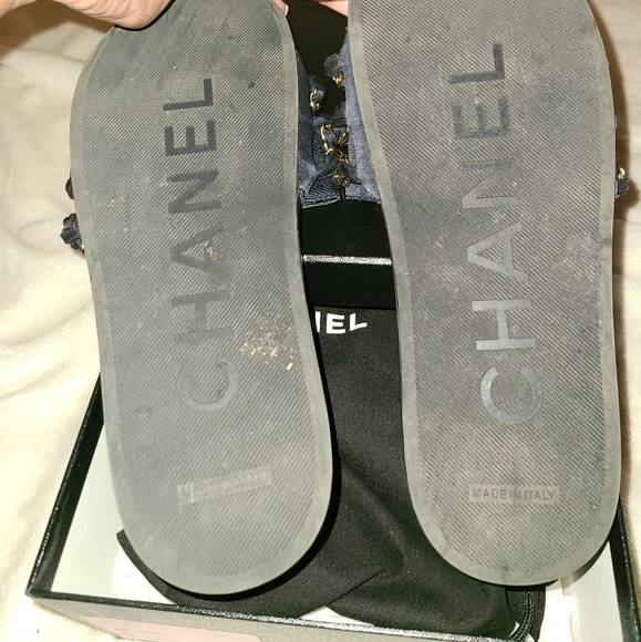 Chanel Sandals, Slides, Mules Navy Blue, 38 - Picture 2 of 7